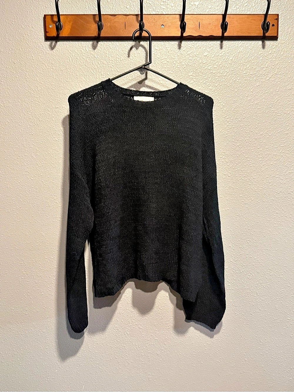 ZENANA Black Crew Neck Sweater